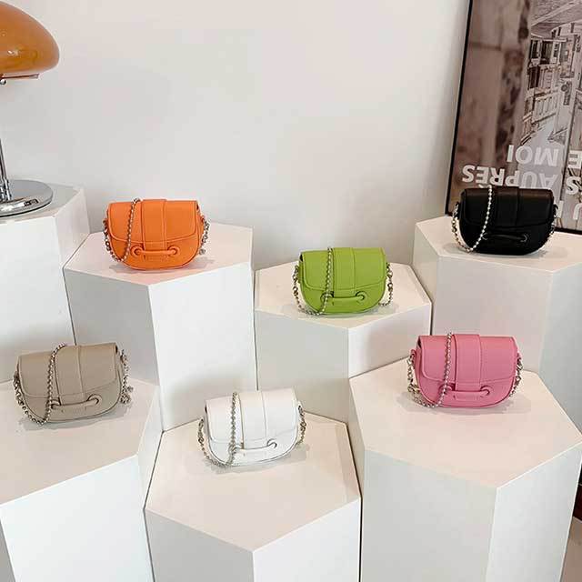 Candy Color Chains Crossbody Mini Bag