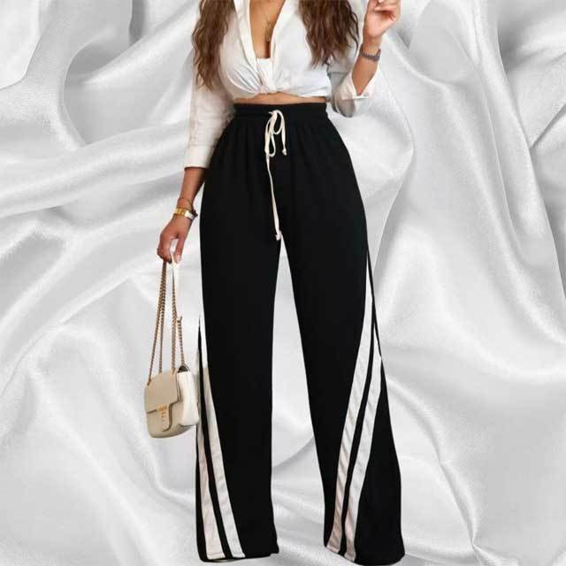 Drawstring Striped Jogger Pant