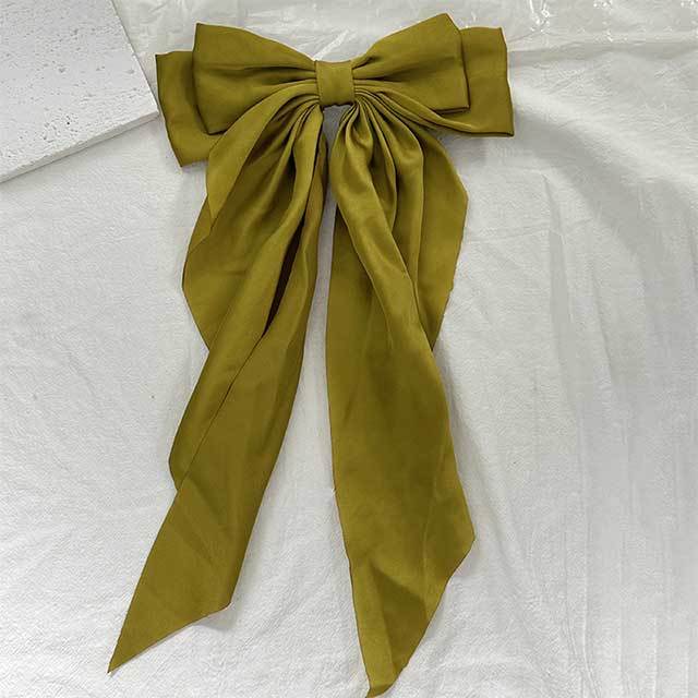 Solid Color Ribbon Bowknot Shaped Hair Clips