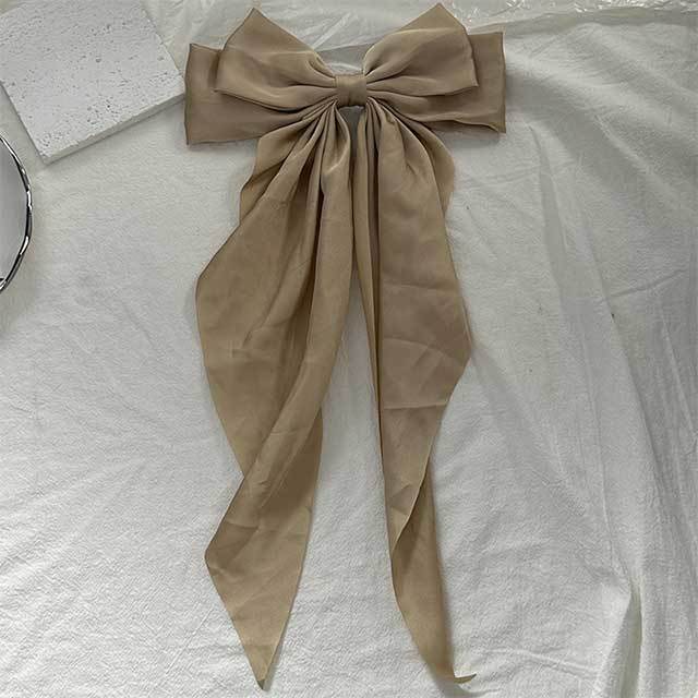 Solid Color Ribbon Bowknot Shaped Hair Clips