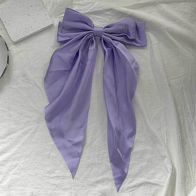 Solid Color Ribbon Bowknot Shaped Hair Clips