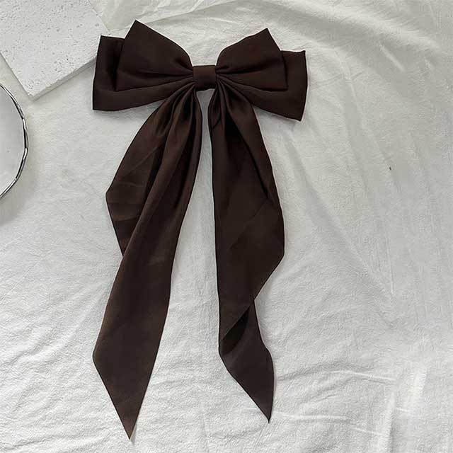Solid Color Ribbon Bowknot Shaped Hair Clips