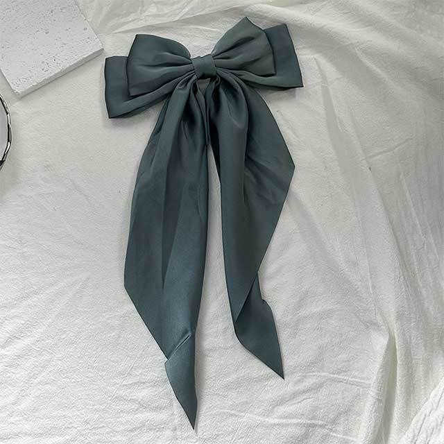 Solid Color Ribbon Bowknot Shaped Hair Clips