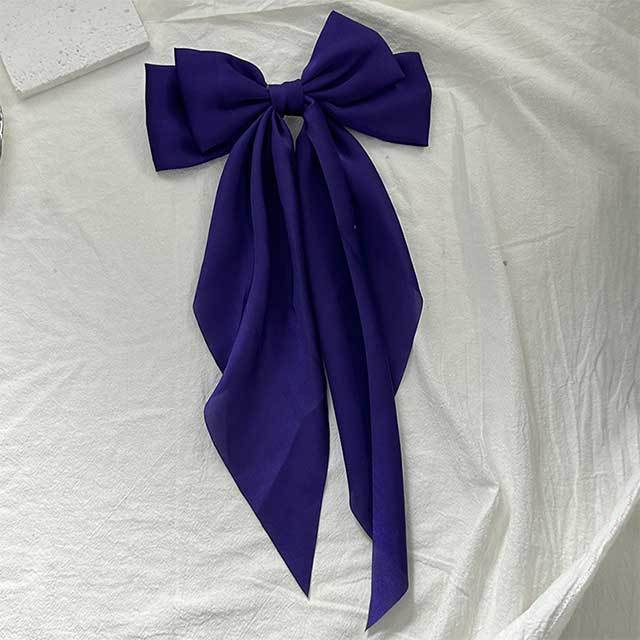 Solid Color Ribbon Bowknot Shaped Hair Clips