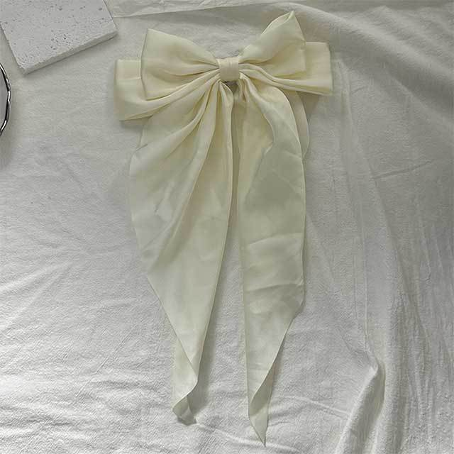 Solid Color Ribbon Bowknot Shaped Hair Clips