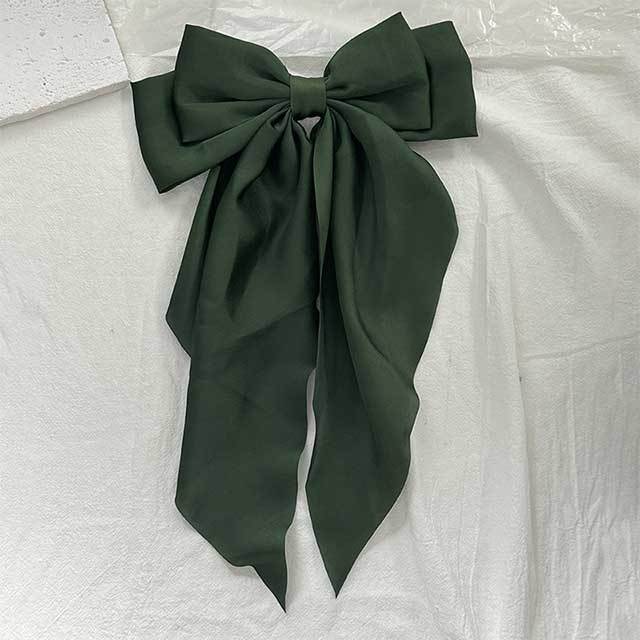 Solid Color Ribbon Bowknot Shaped Hair Clips