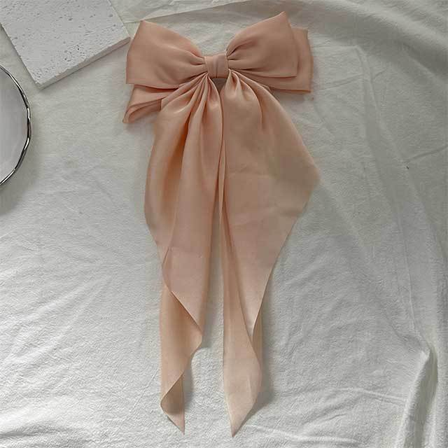 Solid Color Ribbon Bowknot Shaped Hair Clips