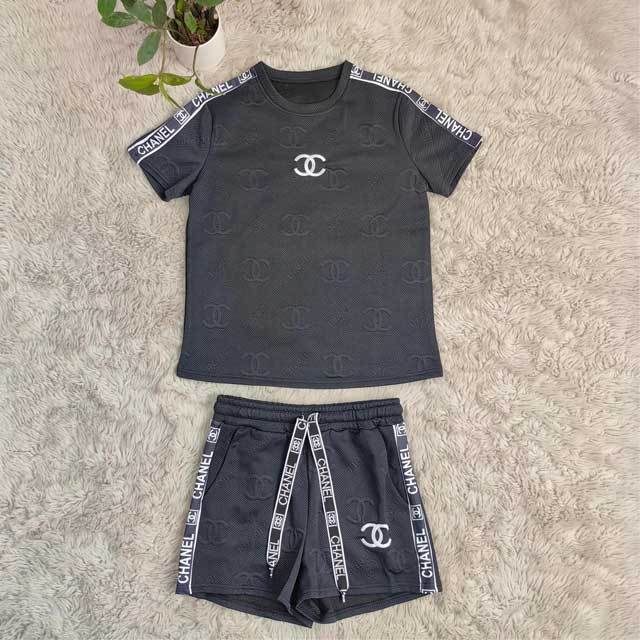 Embossing Casual Two Piece Set