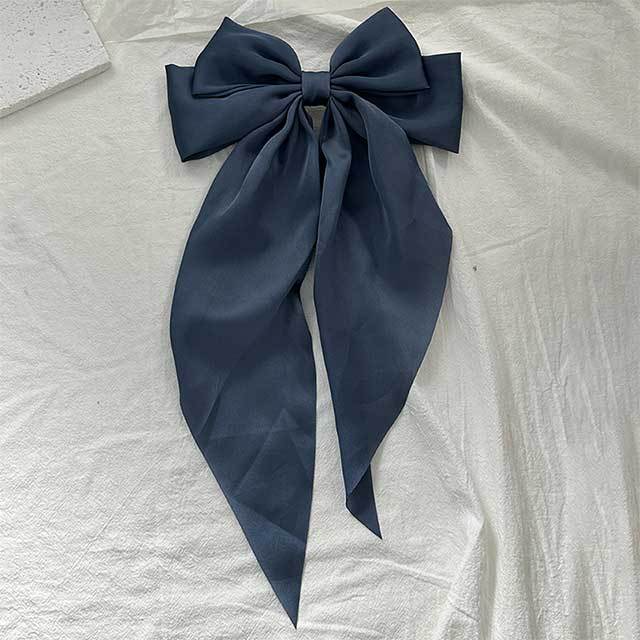 Solid Color Ribbon Bowknot Shaped Hair Clips