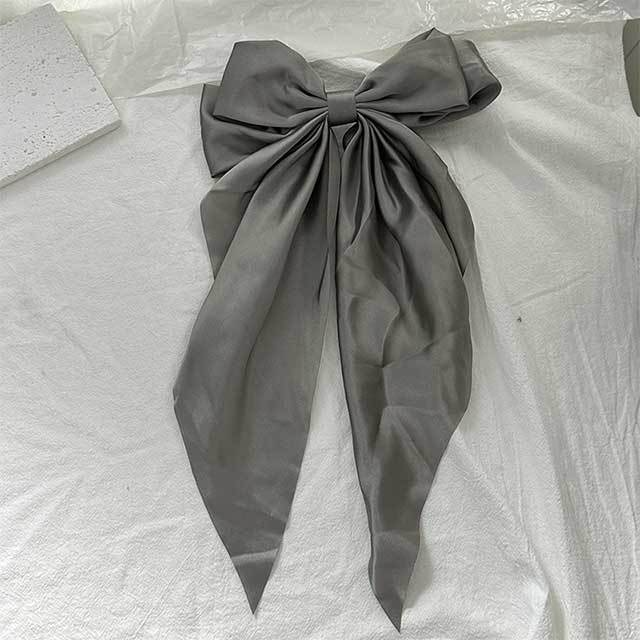 Solid Color Ribbon Bowknot Shaped Hair Clips