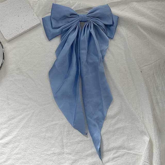 Solid Color Ribbon Bowknot Shaped Hair Clips