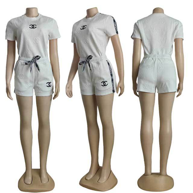 Embossing Casual Two Piece Set