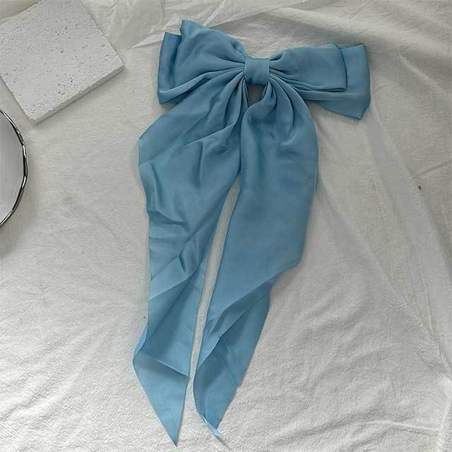 Solid Color Ribbon Bowknot Shaped Hair Clips