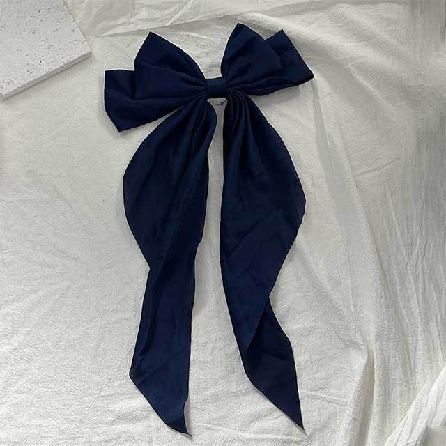 Solid Color Ribbon Bowknot Shaped Hair Clips