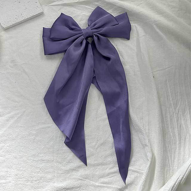 Solid Color Ribbon Bowknot Shaped Hair Clips