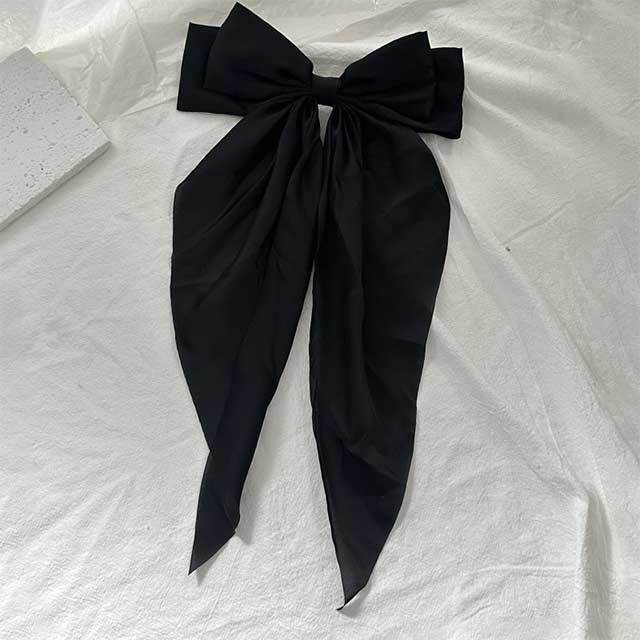 Solid Color Ribbon Bowknot Shaped Hair Clips