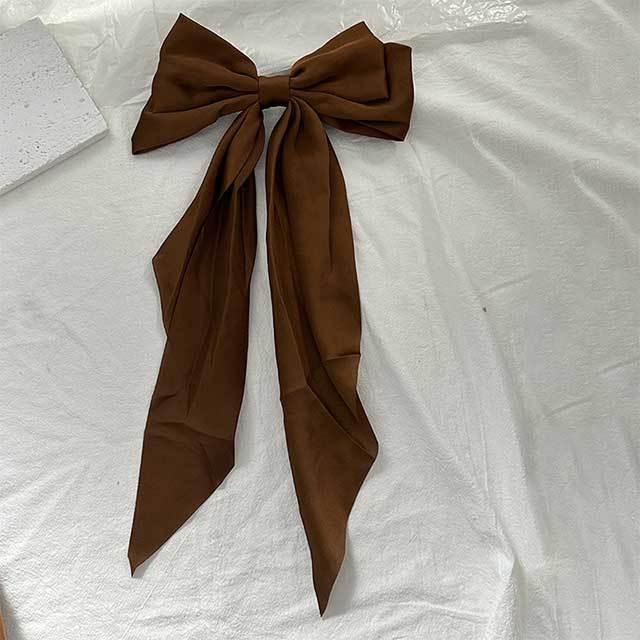 Solid Color Ribbon Bowknot Shaped Hair Clips