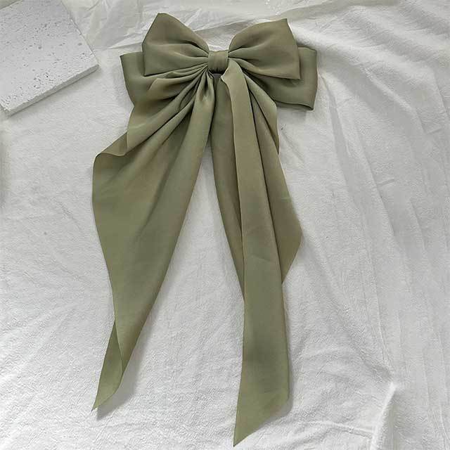 Solid Color Ribbon Bowknot Shaped Hair Clips
