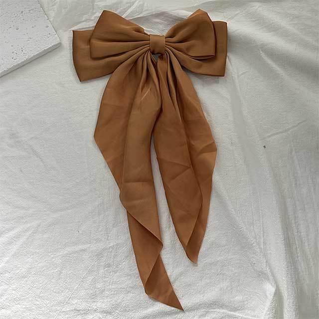 Solid Color Ribbon Bowknot Shaped Hair Clips
