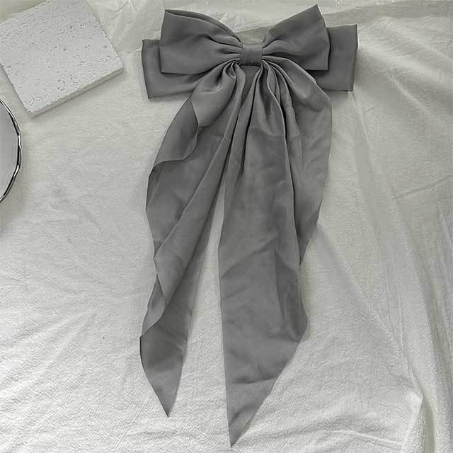 Solid Color Ribbon Bowknot Shaped Hair Clips