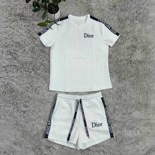 Fashion Embossing Embroidery Two Piece Set