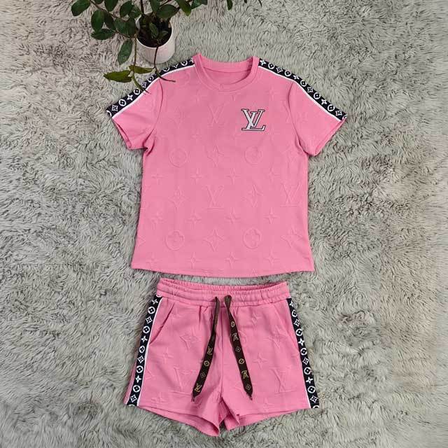 Embossing Embroidery Casual Short Set