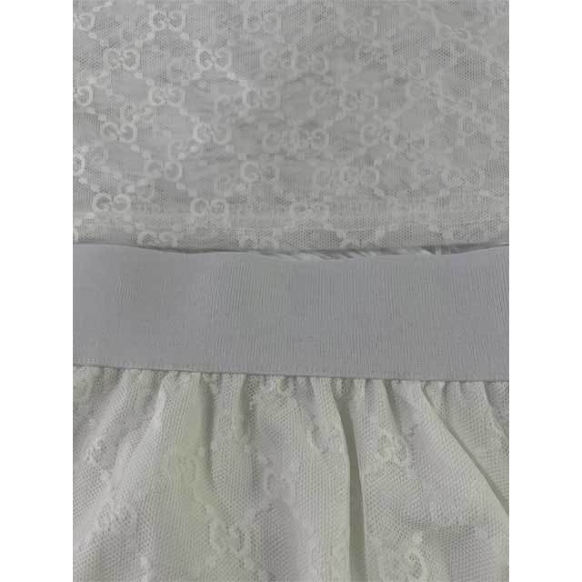 Mesh Short Sleeve Top Skirt Set