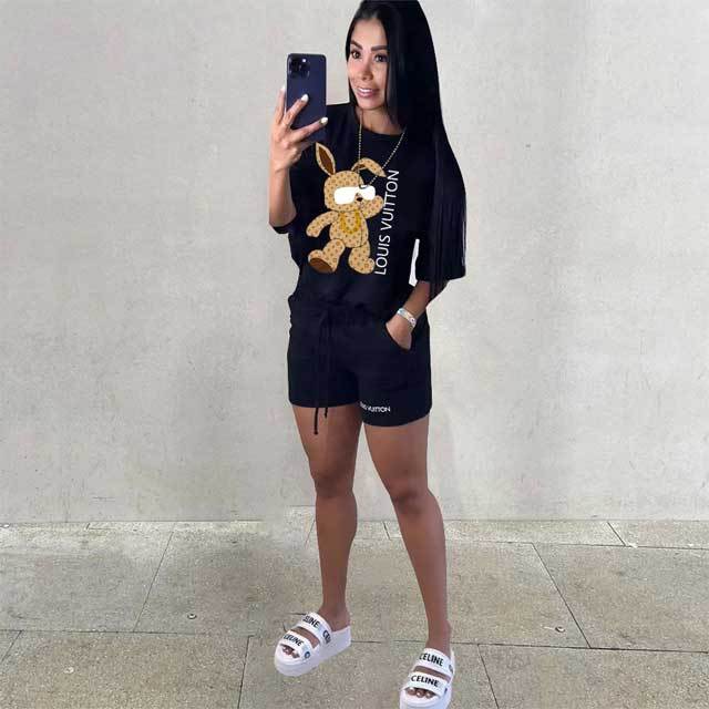 Printed Casual Two Piece Short Set