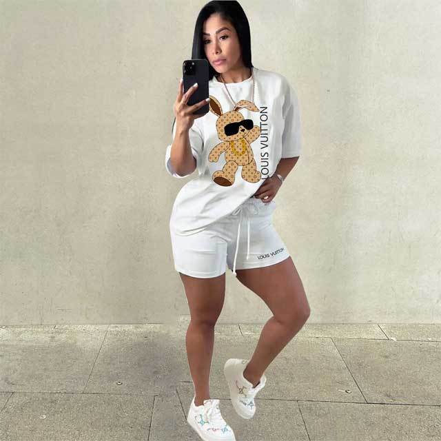 Printed Casual Two Piece Short Set