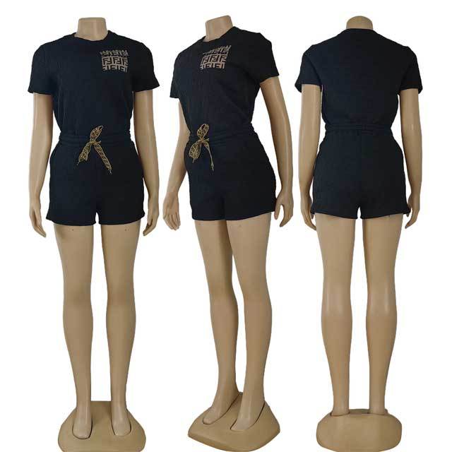 Embossing Casual Short Set