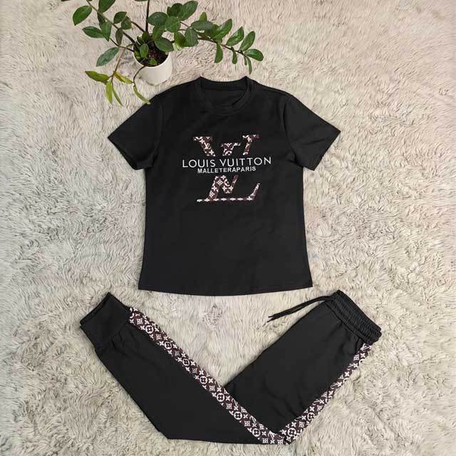Embroidery Casual Jogging Pants Suit