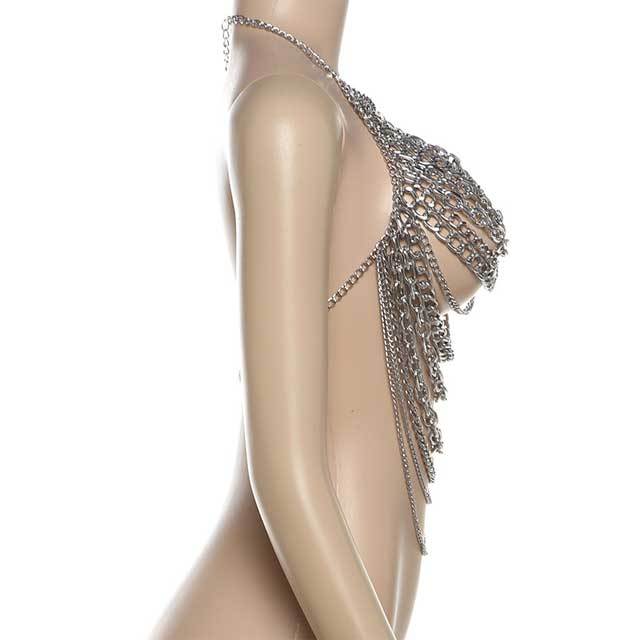 Metal Chain Halter Top