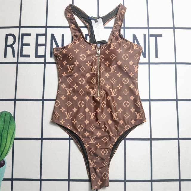 Zipper Printed Sleeveless One Piece