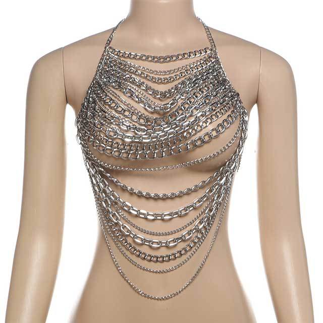 Metal Chain Halter Top