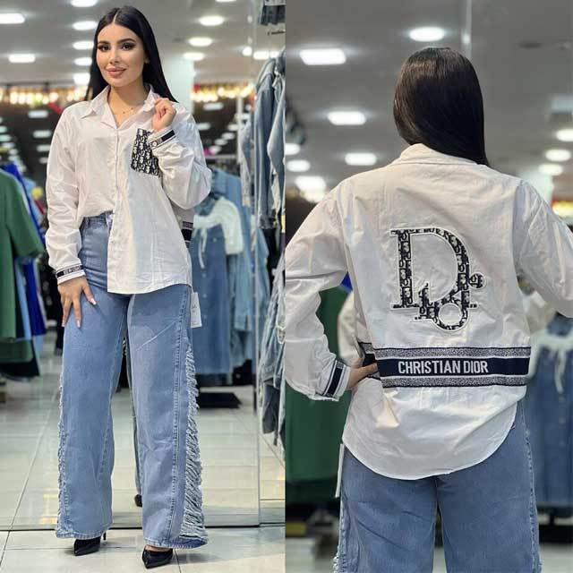 Embroidery Long Sleeve Shirt