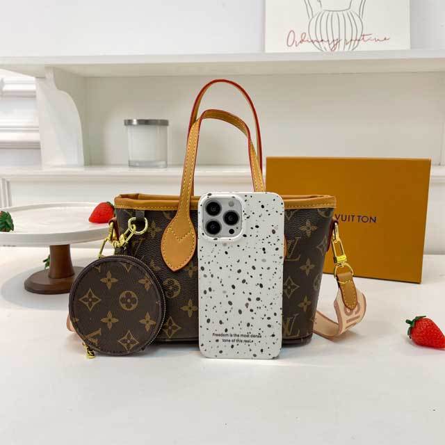 Fashion Print Leather Crossbody Handbag