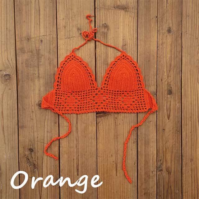 Handmade Crochet Swimming Backless Top