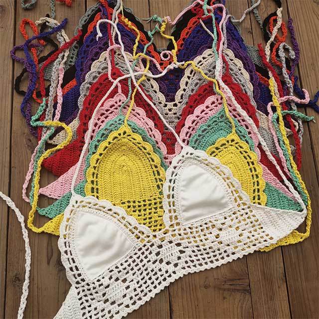 Handmade Crochet Swimming Backless Top