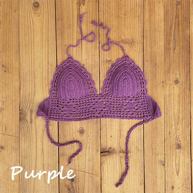 Handmade Crochet Swimming Backless Top