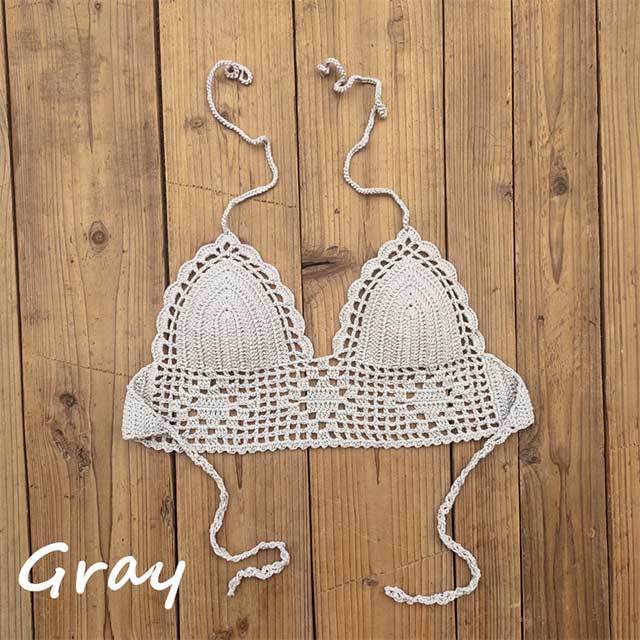 Handmade Crochet Swimming Backless Top