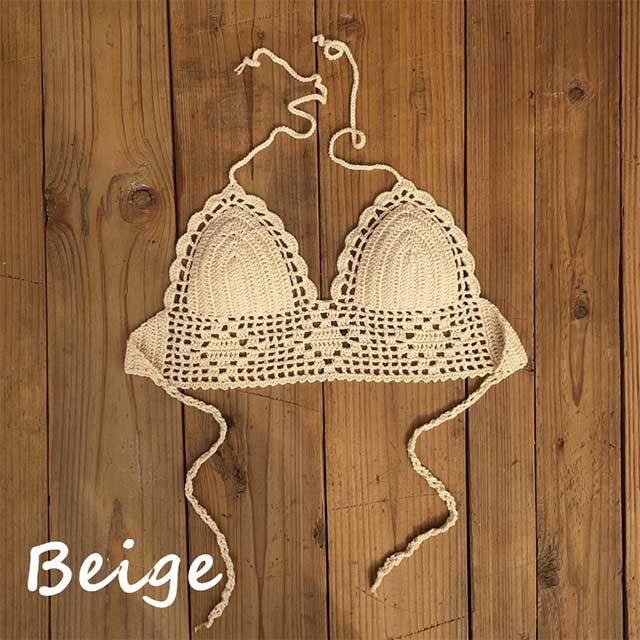 Handmade Crochet Swimming Backless Top