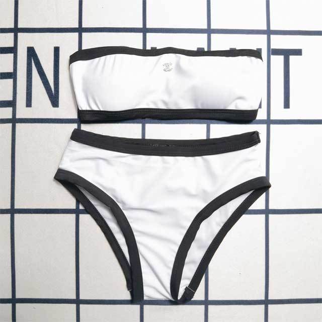 Rhinestones Bandeau Bikini Set