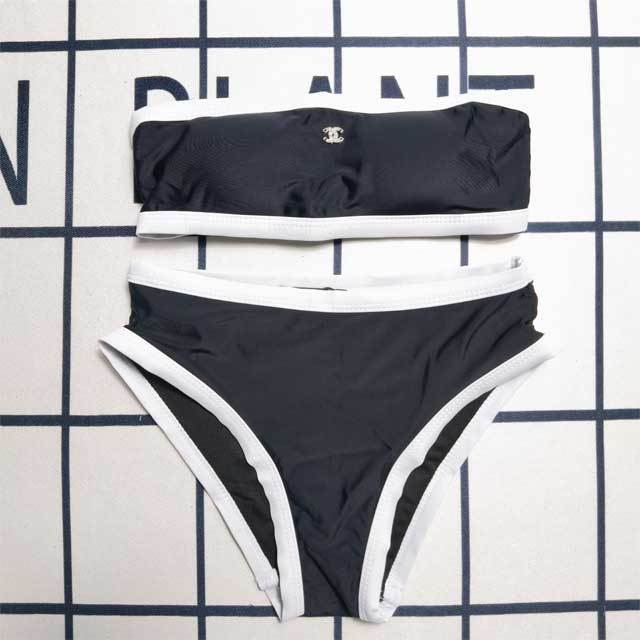Rhinestones Bandeau Bikini Set