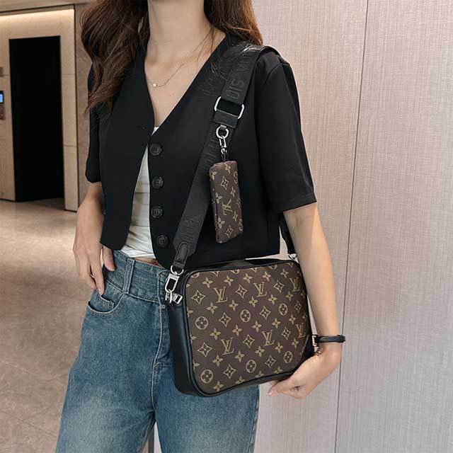 Printed Leather Fashion Crossbody Bag