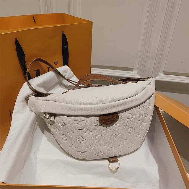 Fashion Letter Embossing Leather Fanny Pack