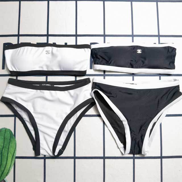 Rhinestones Bandeau Bikini Set