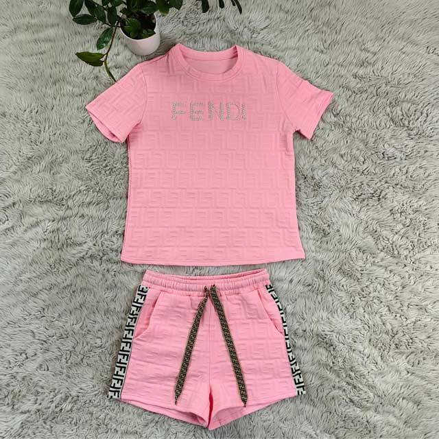 Pearl Embossing Casual Short Set