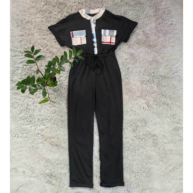 Plaid Print Casual Jumpsuit