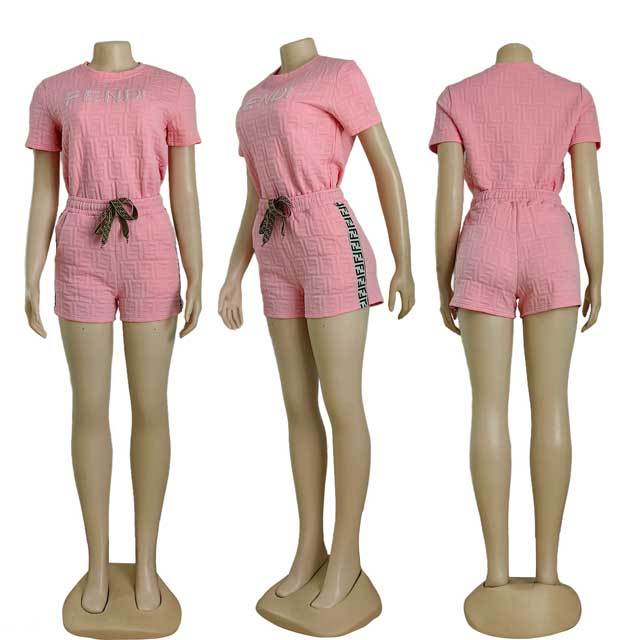 Pearl Embossing Casual Short Set