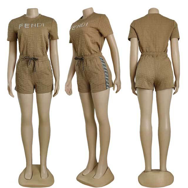 Pearl Embossing Casual Short Set
